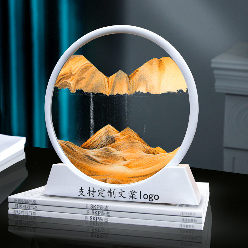 创意桌面摆件流沙画家居装饰