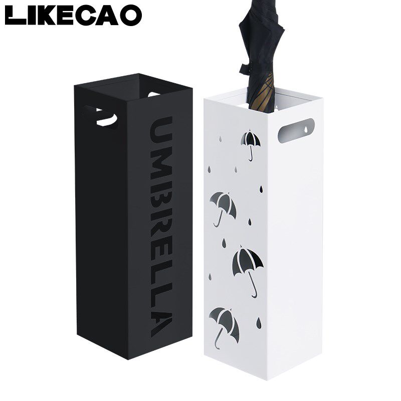曹喜欢likecao 雨伞收纳桶家用玄关沥水伞架铁艺镂空店门口雨伞桶