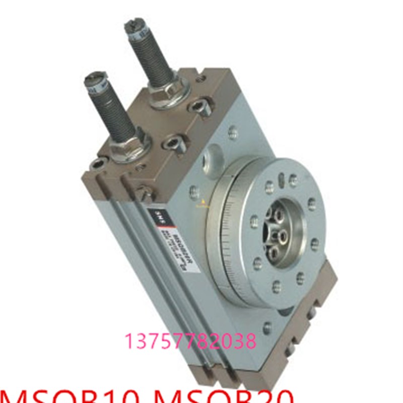 小型台式回转摆动气缸 MSQB10R 可调 带缓冲 缸径15