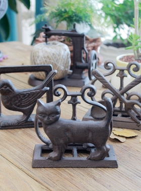 复古创意个性铸铁工艺品酒吧餐厅会所办公室纸巾夹名片夹装饰摆件