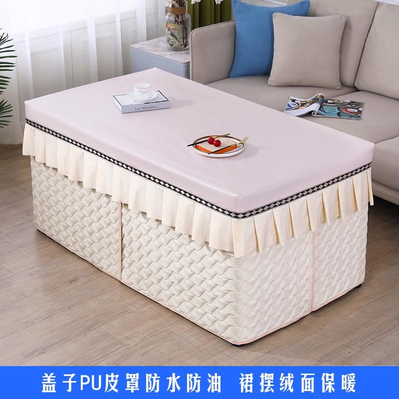 电炉罩防水防油皮盖加绒裙烤火桌罩取暖炉套取暖被麻将机罩烤火罩