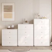 全实木斗柜奶油客厅收纳抽屉柜卧室床头储物柜意式 极简五六八斗柜