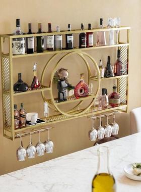 铁艺吧架墙上展示柜酒酒柜置DLH物客厅架餐厅清台吧壁挂式网红酒