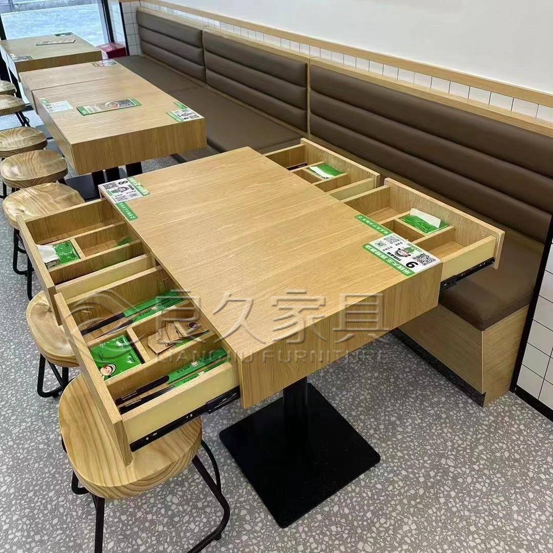 家餐饮店铺具见蒙自源米粉遇重庆小面带抽面SQZ屉餐桌椅卡座沙发