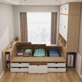 定DHA制小户型榻榻床米衣柜组合床储物衣柜床多功床柜一体踏踏能