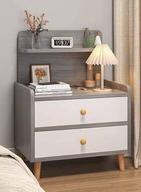 意式抽极床头柜现代多层轻奢床头柜柜卧室屉储物家用收简TIV纳z