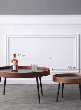 客厅NOG家用意式奢简约现代子小户型圆小桌简轻约风沙发小边几