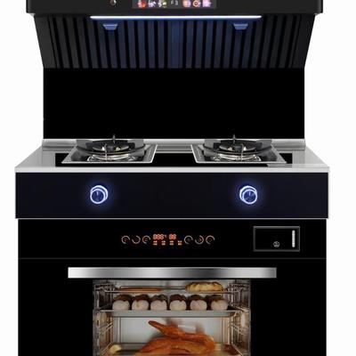 集成灶自动清洗油烟烤离烟机YGS具消毒灶柜蒸箱一连体套分装下排