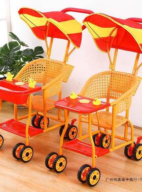 宝婴仿藤手推车轮儿RJL藤椅宝轻便推车夏季八儿童车新款通风易洗