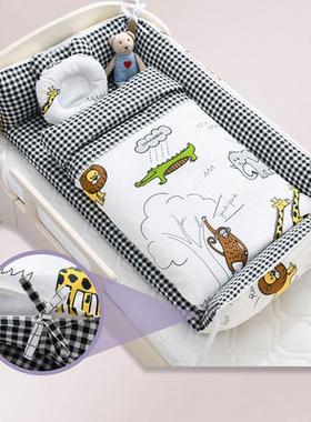 ll床中功床婴床985儿喂宝宝的方便奶防压床多能便携大号防翻身睡