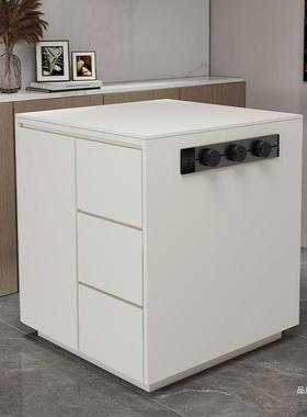 简岩约柜风岛台单独可移动小户型家用板倒台多层实木UOB中餐岛台