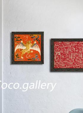 卧KI9S可可F76685M7美的画廊中古式新中式古典实木如虎添翼装客饰