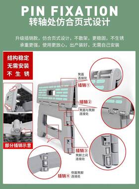 塑料叠凳加厚子便携高子家用浴UYY室洗澡折椅成人户外小板凳凳马