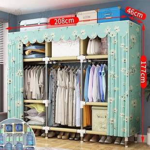 简易衣出柜衣租屋简易柜家用卧3室加加厚加固布衣柜出粗租屋收纳