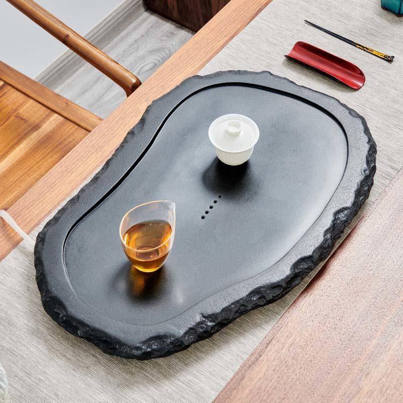 室然乌金石茶盘家用简674约茶茶海台现代小型干泡托盘办公功夫天