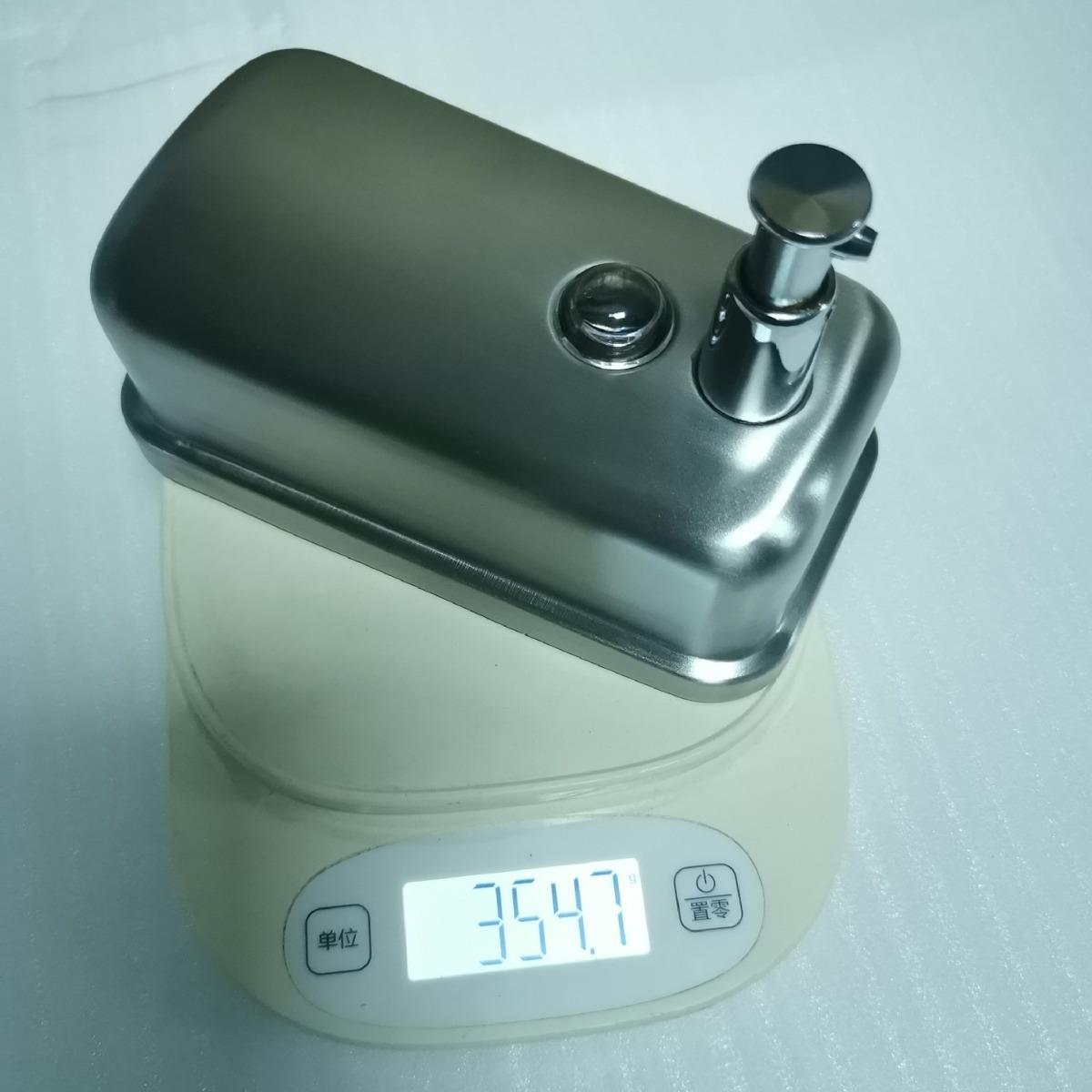 -不854锈钢厂手动给皂液器洗手消毒液瓶子500ml浴室五金挂件工TV1