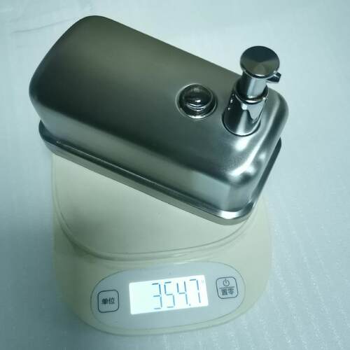 -不854锈钢厂手动给皂液器洗手消毒液瓶子500ml浴室五金挂件工TV1
