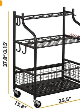 带轮子的花工具JAT收纳架具电动园工具收盒工支架整理储纳物架置
