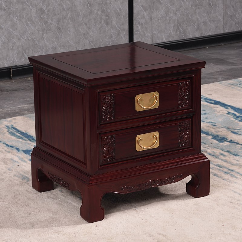 红木家具酸枝木床头柜实木中式花梨木卧室储物柜床边收纳柜子整装
