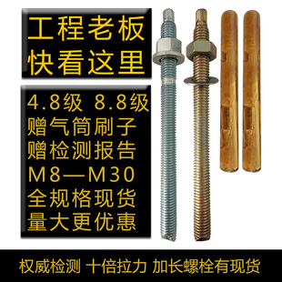 化学膨胀螺栓 螺丝m8m10m12m14m16m18m20m24 化学锚栓 化学螺栓