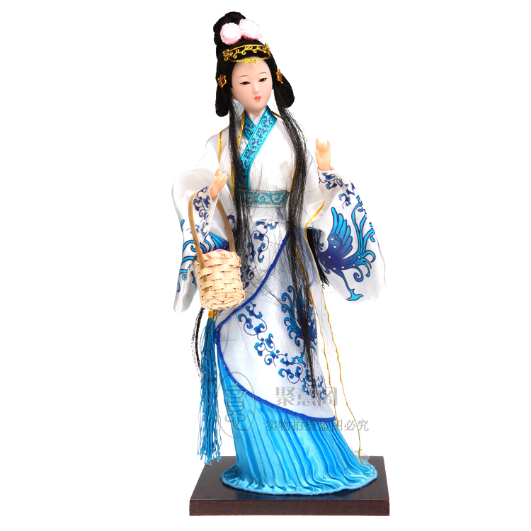 北京唐人坊绢人 人偶传统手工艺 商务礼品 家居摆件四大美女西施