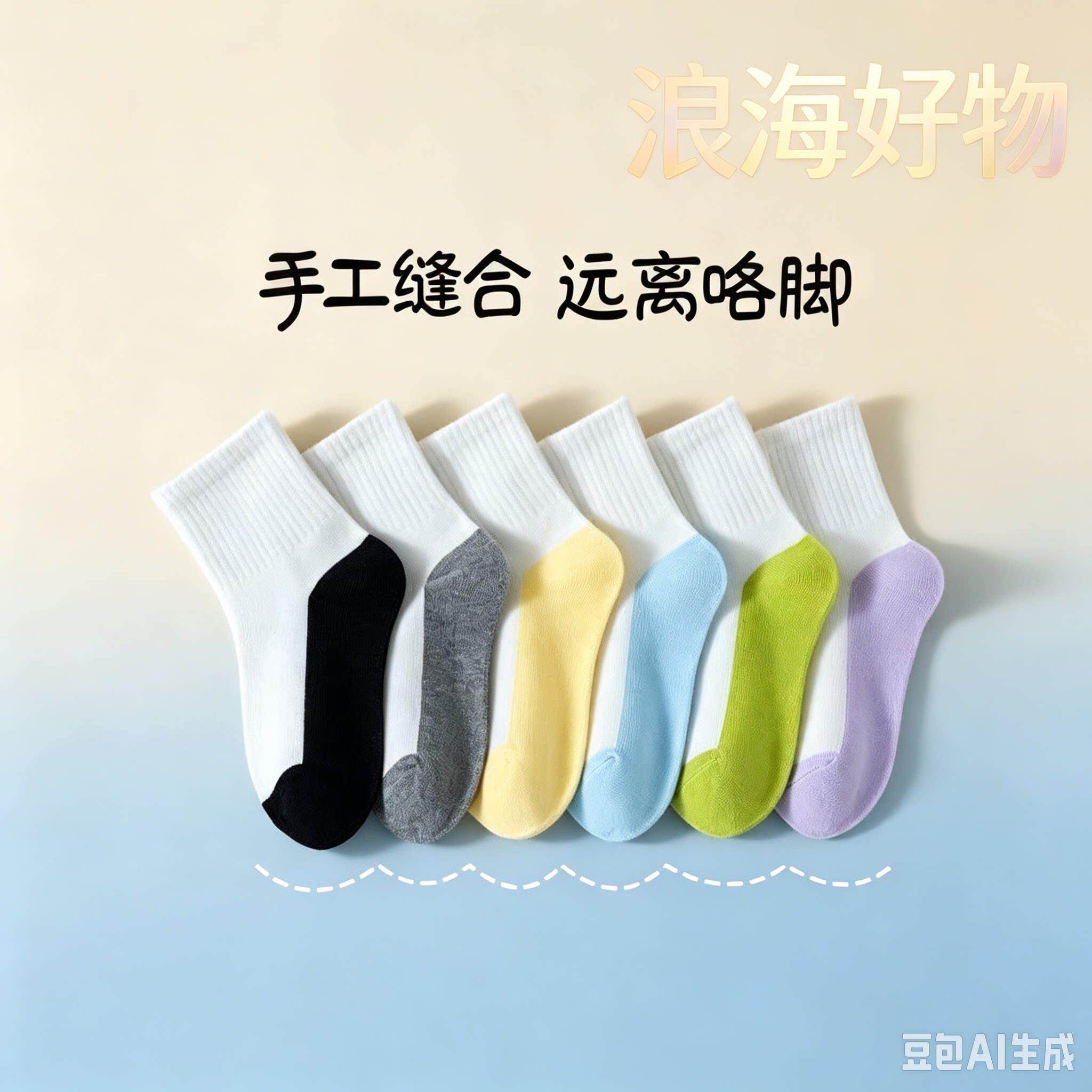 学季袜春夏搭季不硌脚袜子DGC开防臭中筒吸汗百学生运动袜子RR