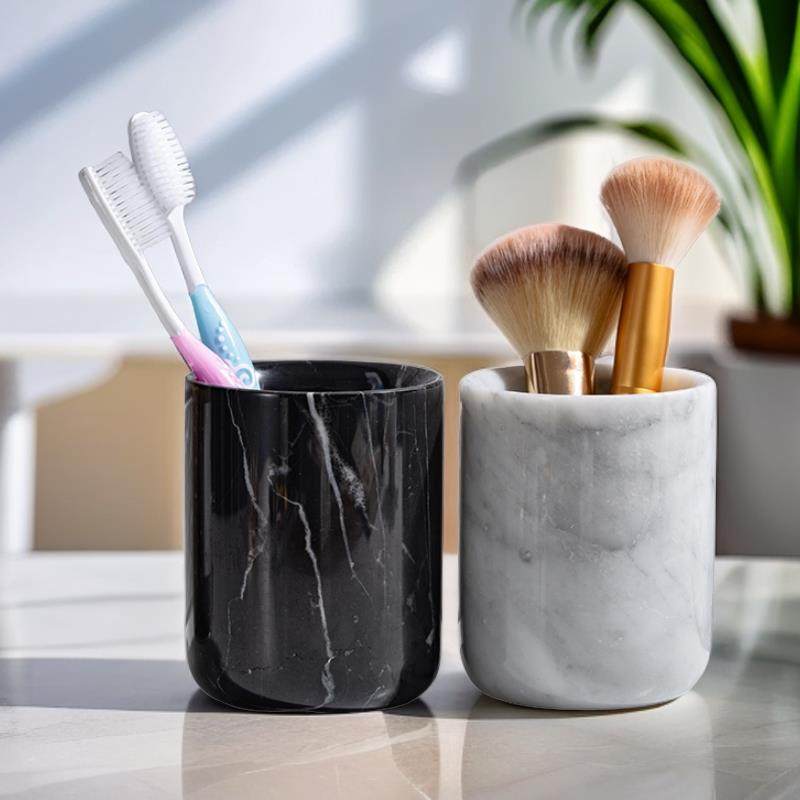 天然大理石刷牙洗漱杯北欧家用浴室牙膏牙刷座笔筒毛刷收纳桶牙缸,家庭/个人清洁工具,洗漱杯,淘宝优惠券,粉丝福利购,淘宝优惠卷