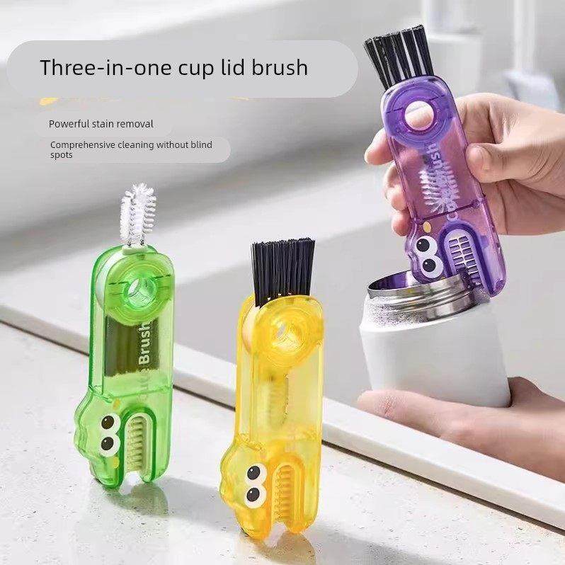 三合一杯盖刷便携式奶瓶刷清洁刷套装杯口刷保温杯刷水杯清洗神器,家庭/个人清洁工具,杯刷/瓶刷,淘宝优惠券,粉丝福利购,淘宝优惠卷