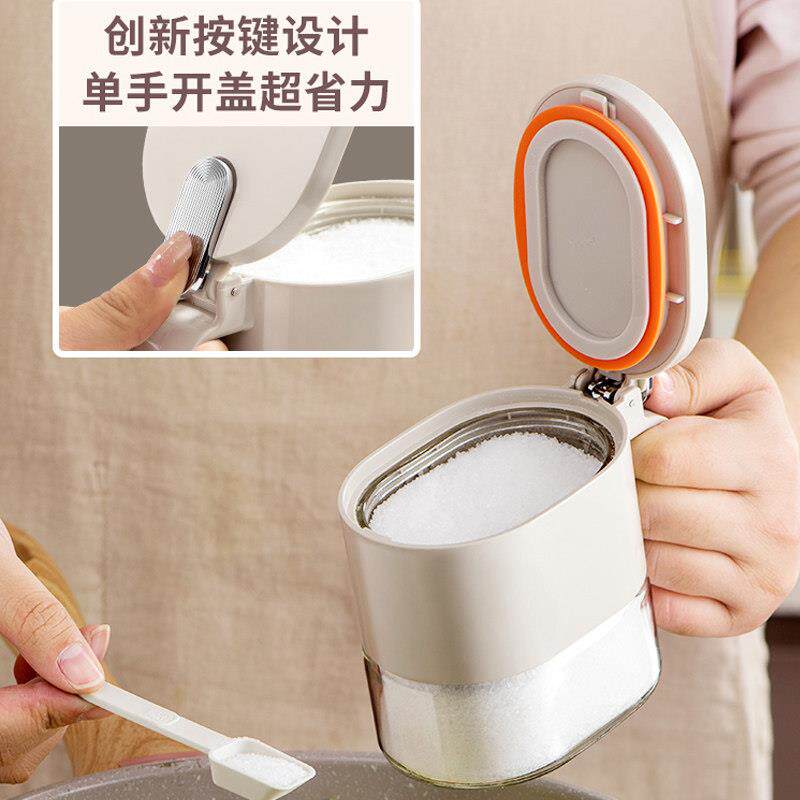 日本料勺分86599离盒调料厨家用密房封调味料罐盐罐组合套收装佐