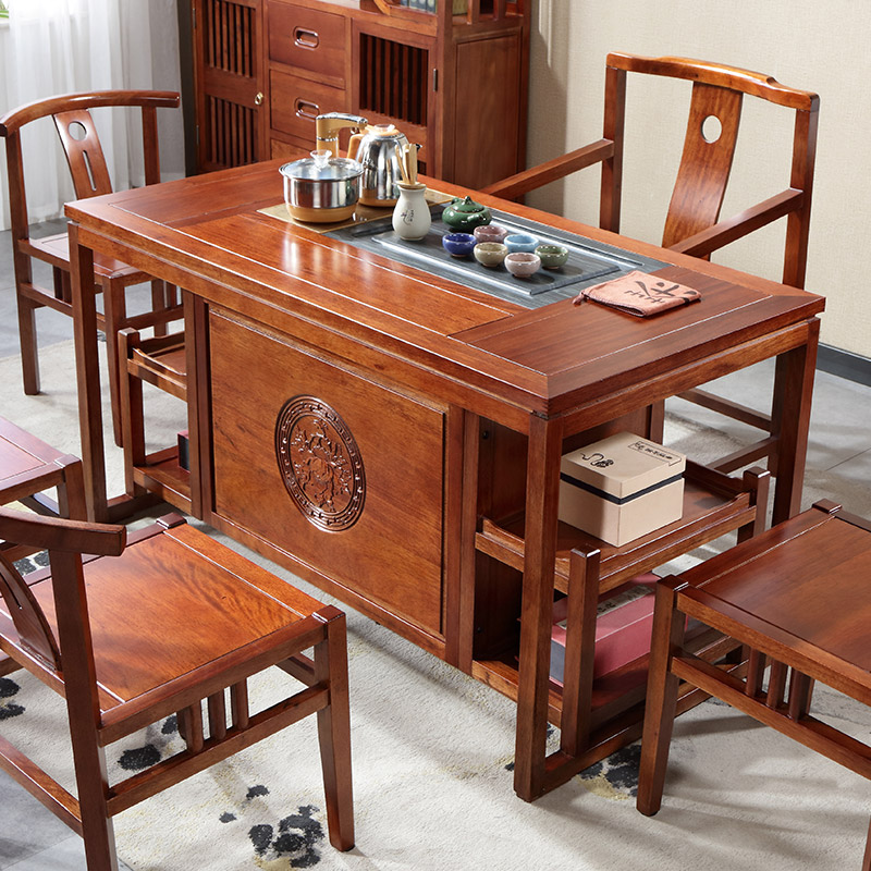 小型阳台茶几喝茶茶桌椅组合功夫茶具套装椅桌实木茶台一套茶座