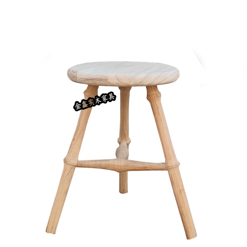 圆凳樟木木凳全实木板凳家用竹节凳子原木榫卯餐桌凳商用