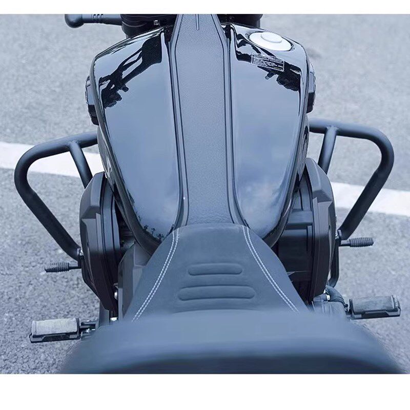 适用奔达黑旗500保险杠防摔护杠折叠靠背快拆边包侧包摩托车改装