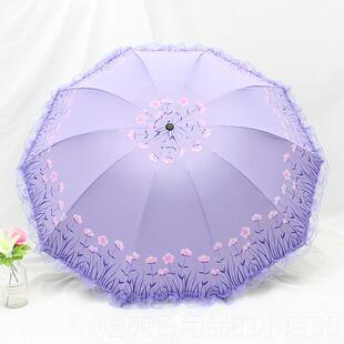 正品号超大十骨雨伞女2-两3人晴雨用折叠学生双人大黑防晒胶遮阳