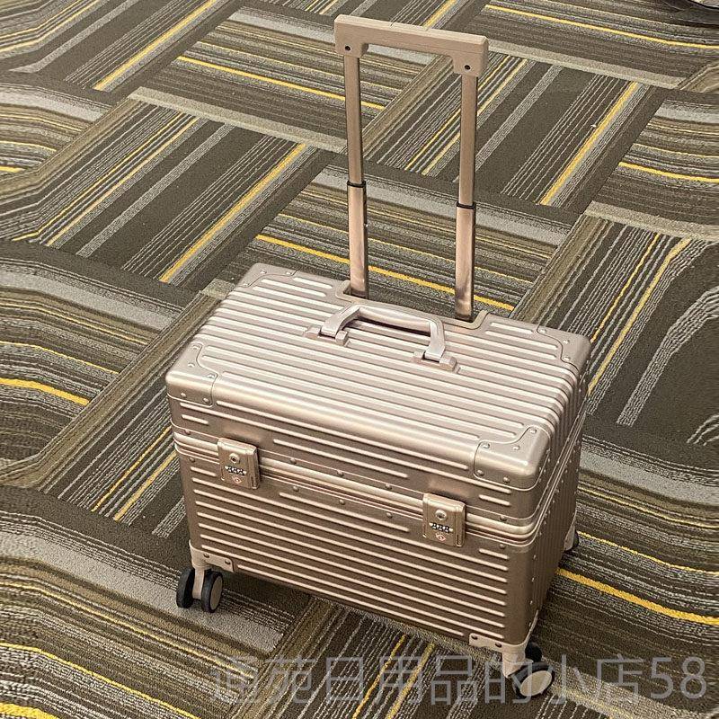 正品铝镁全合金摄影器材拉杆箱相机行李箱登机18上翻盖寸密码旅行图片