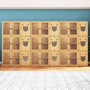 正品猫舍猫笼宠物柜定制实木多层板示猫窝别猫舍子产房展墅柜猫寄