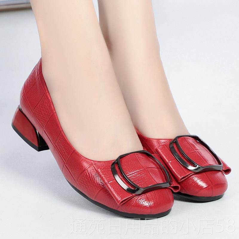 正品特清仓秋平底单鞋女鞋鞋子真价皮软底中春老年低跟小皮鞋红妈,女鞋,浅口单鞋,淘宝优惠券,粉丝福利购,淘宝优惠卷