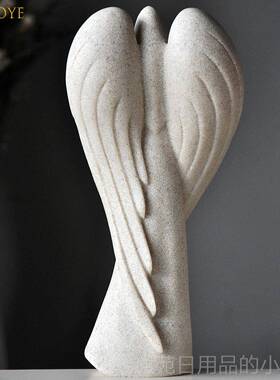 正品守护天使装厅饰摆件客书房创人欧物雕像工艺意品式复古家居饰