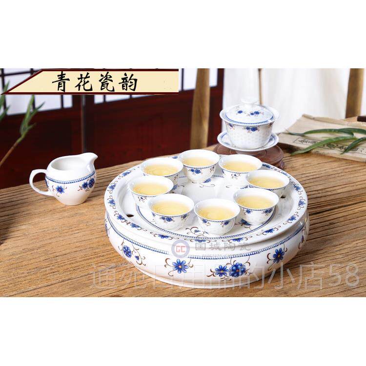 正品功夫茶具茶圆套潮汕功夫具茶盘玉品瓷家用瓷套礼盒