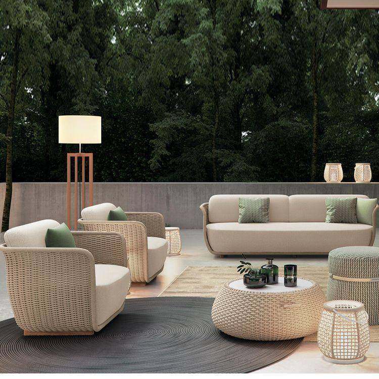 户外意编沙发室外休藤闲庭院创阳露台天防水防晒藤椅沙U型沙发发