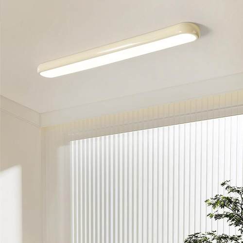 走全光谱油风客厅廊吸顶灯简一字奶长条过极35道灯现代简约阳台灯