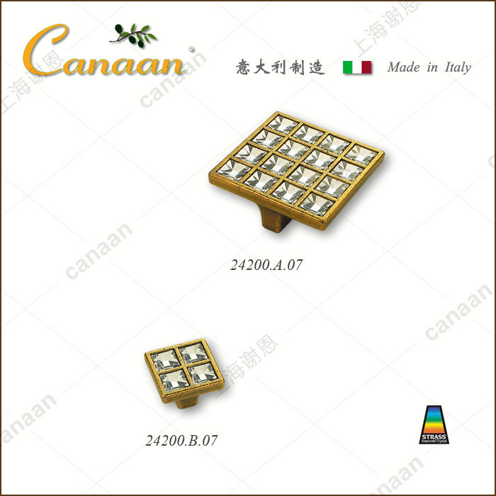 迦南意大利进口抽屉柜门水晶拉手