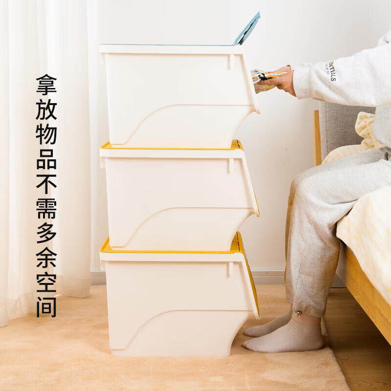 收纳箱叠加衣物储箱物箱盒子塑料衣服儿童2885翻玩盖具收纳整理箱