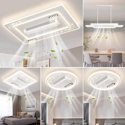 客厅le吸顶灯2025d新款主灯卧室灯代简约中389现山灯具灯无叶风扇