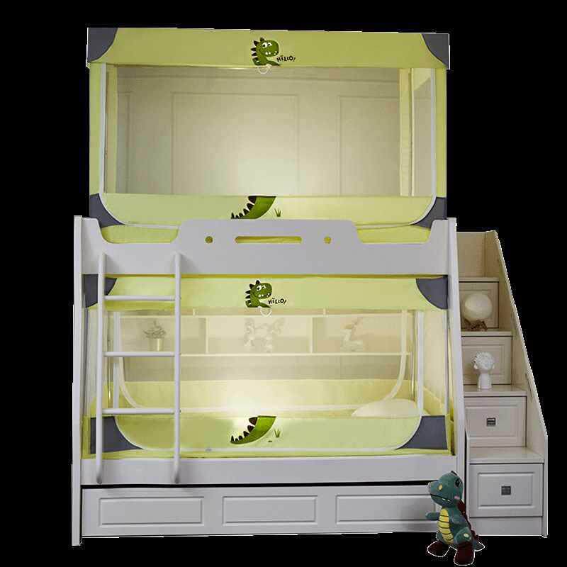 子母床帐上铺下铺梯2形家用1.遮光5床帘床幔蚊儿童双层高低床F96H