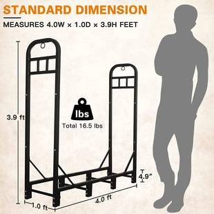 销木重型柴火壁炉木柴架户外材堆积储木架木直架头存放EFN柴火架