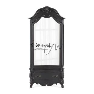 复古橡木璃柜卧室家 实木衣柜橱法式 衣美式 乡村BAE玻单门简约时尚