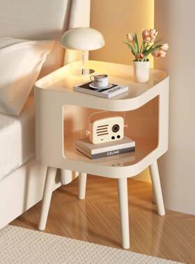 铁艺床头柜家用油卧室简现代约小型代品奶风边几创意置物RET架柜