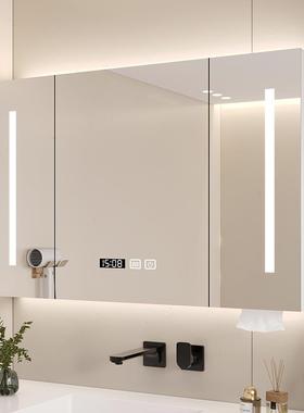 cs木智能浴室柜墙式卫576生间实浴室镜洗镜手间镜子置物挂架收纳