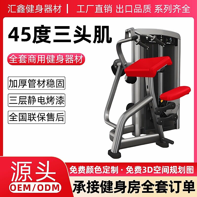健身房45度三头肌训练器力量器械臂部屈伸多功能综合训练健身器材