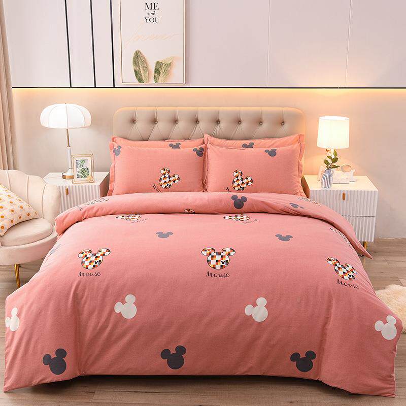 上新印MRC01花四件套加厚磨款毛床四套四季用柔软亲件肤四件套